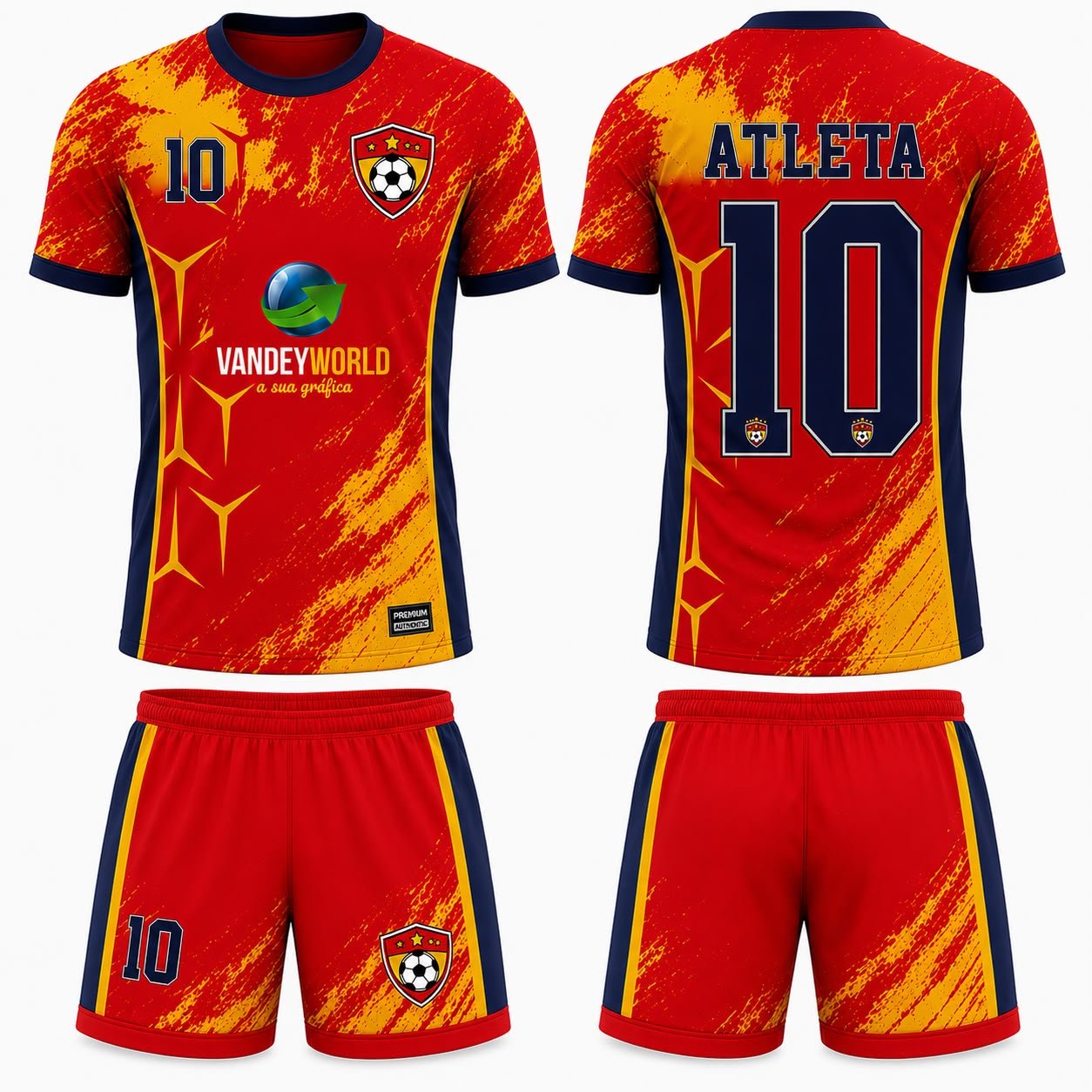 UNIFORME FUTEBOL + FAIXA CAMISA -TOTAL