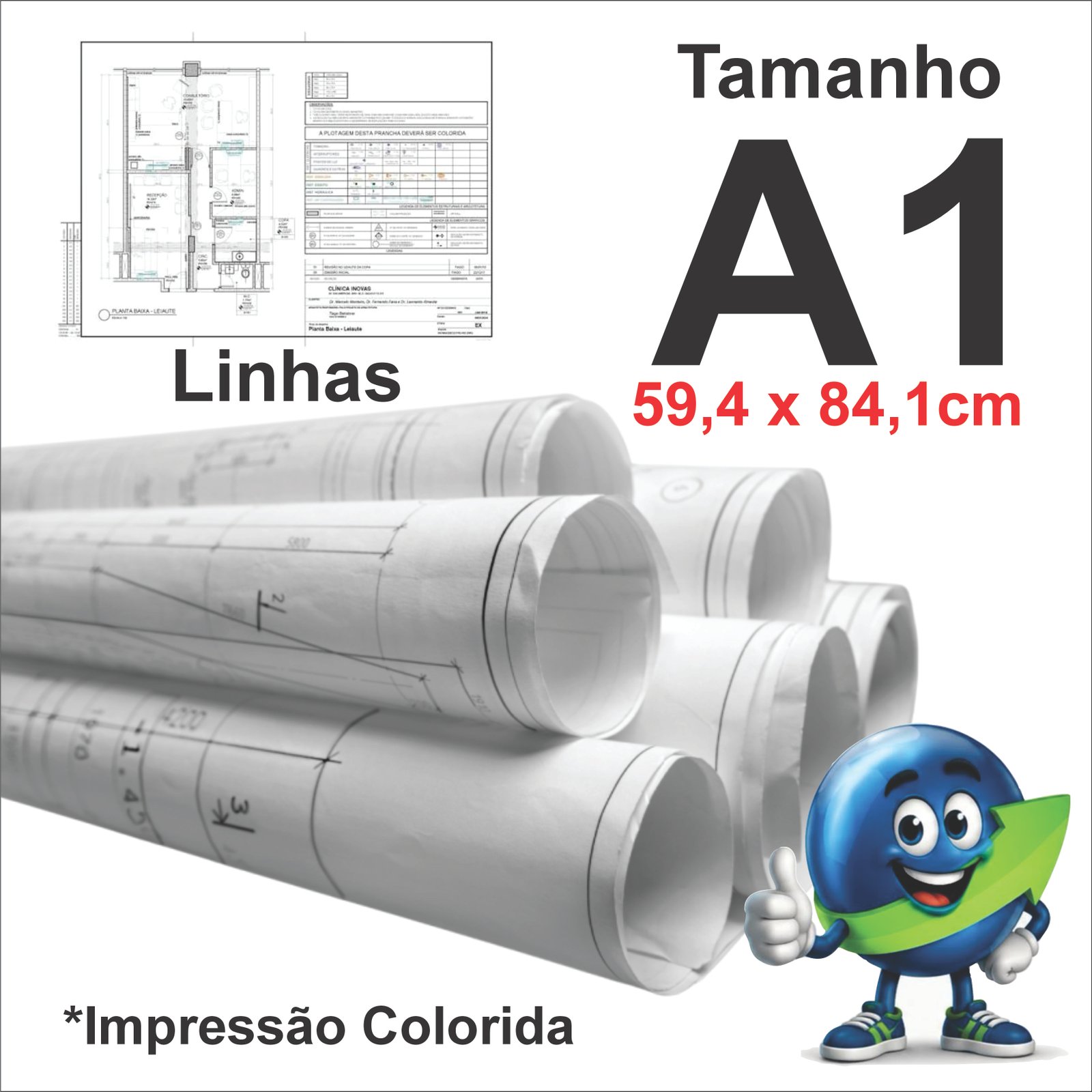 PLANTA A1 LINHAS PRETO E COR 75G SULFITE