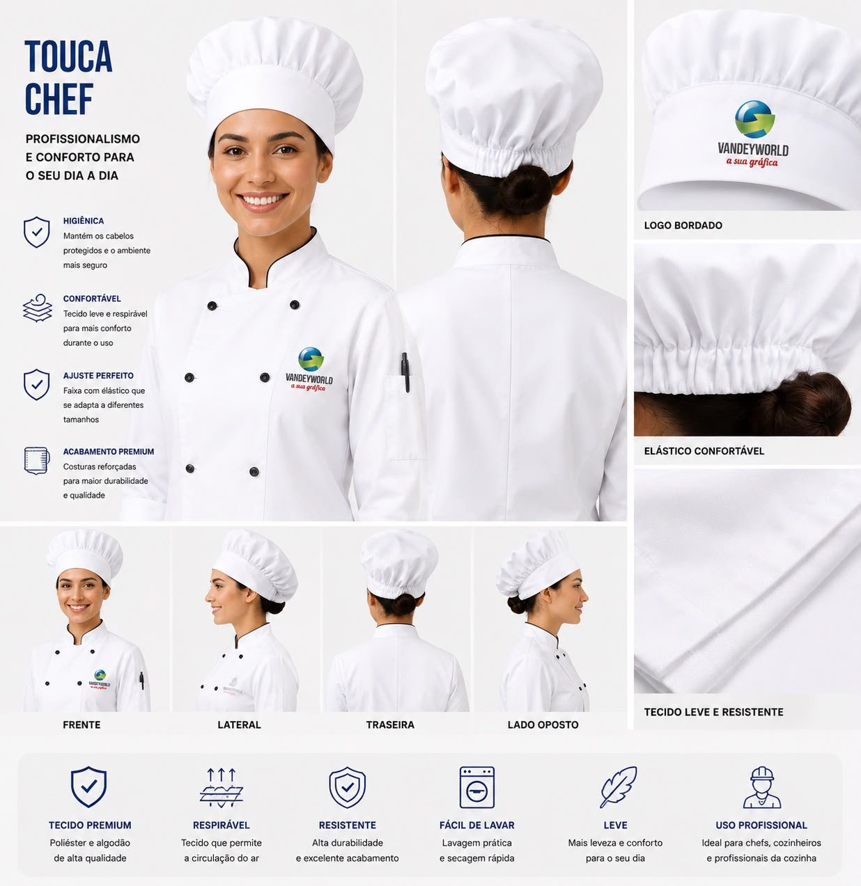 TOUCA  CHEF - ELASTICO