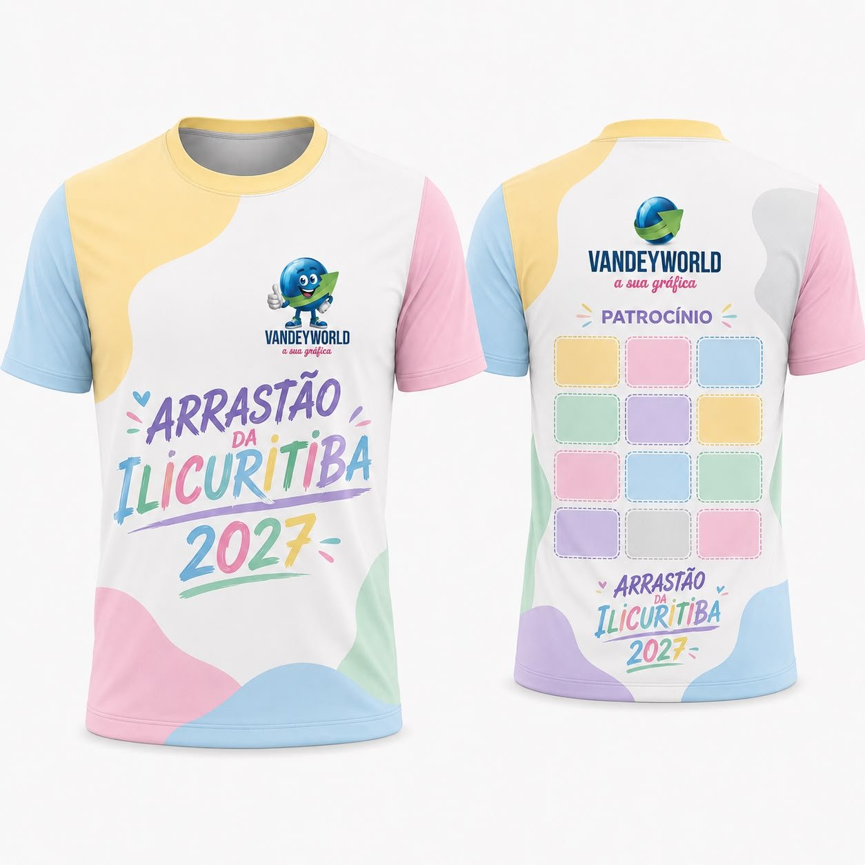 CAMISA ABADA EVENTO - TOTAL FUNDO BRANCO F/C MALHA PP CONFORT