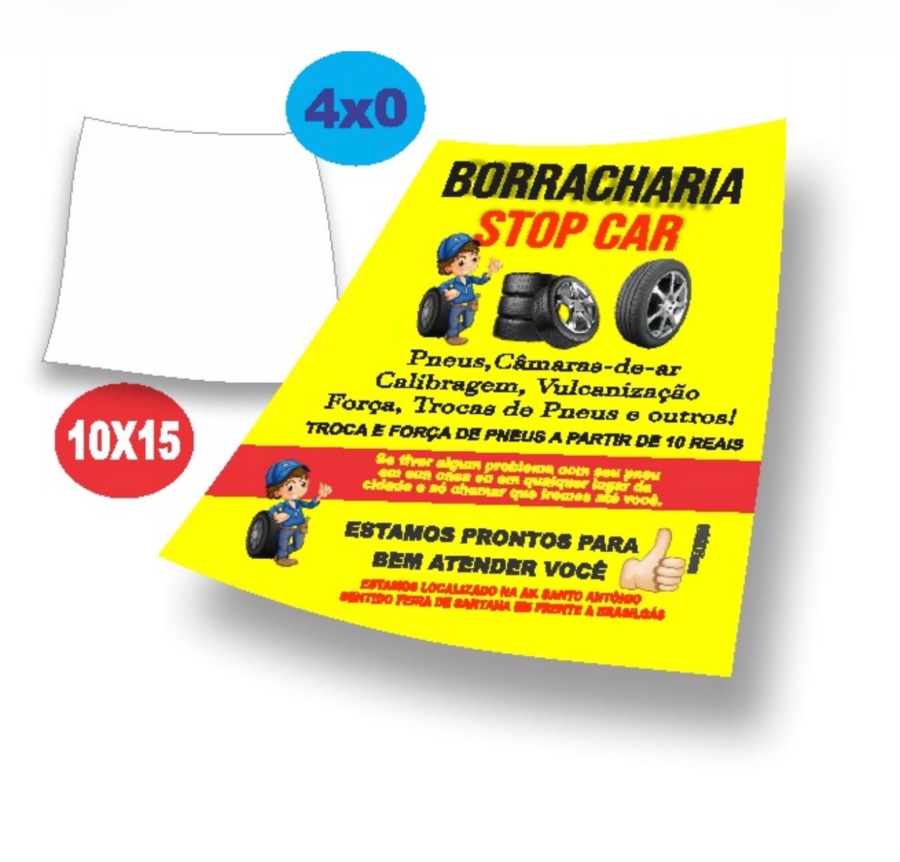 100 PANFLETOS 10X14  90G 4X0