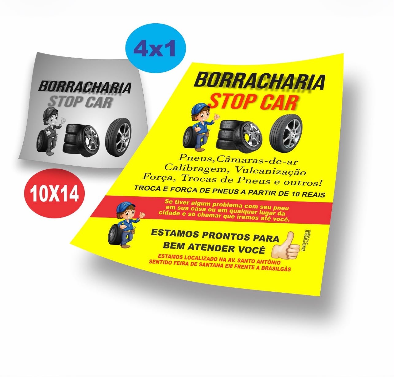 100 PANFLETOS 10X14  90G 4X1