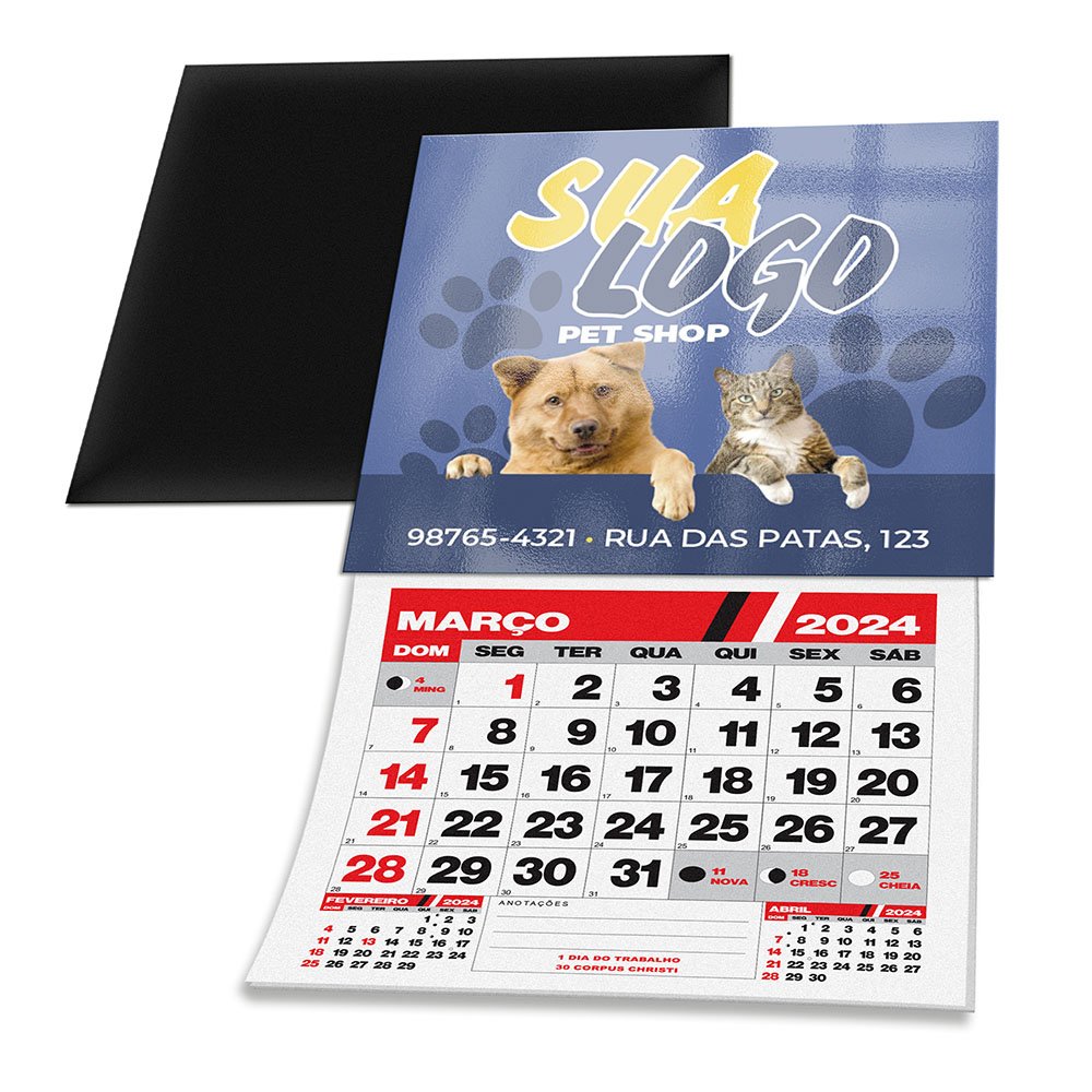 100 - IMÃ C/ CALENDÁRIO - 5x4,5 - VINIL