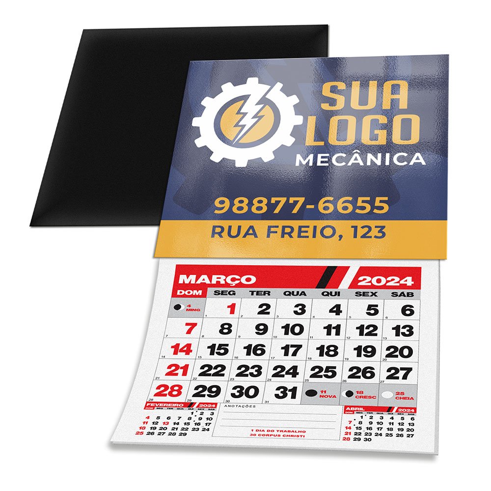 1000 - IMÃ C/ CALENDÁRIO - 5x4,5 - VINIL