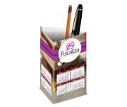 500 - CALENDÁRIO DE MESA PORTA CANETA VERTICAL - COUCHÊ 250g