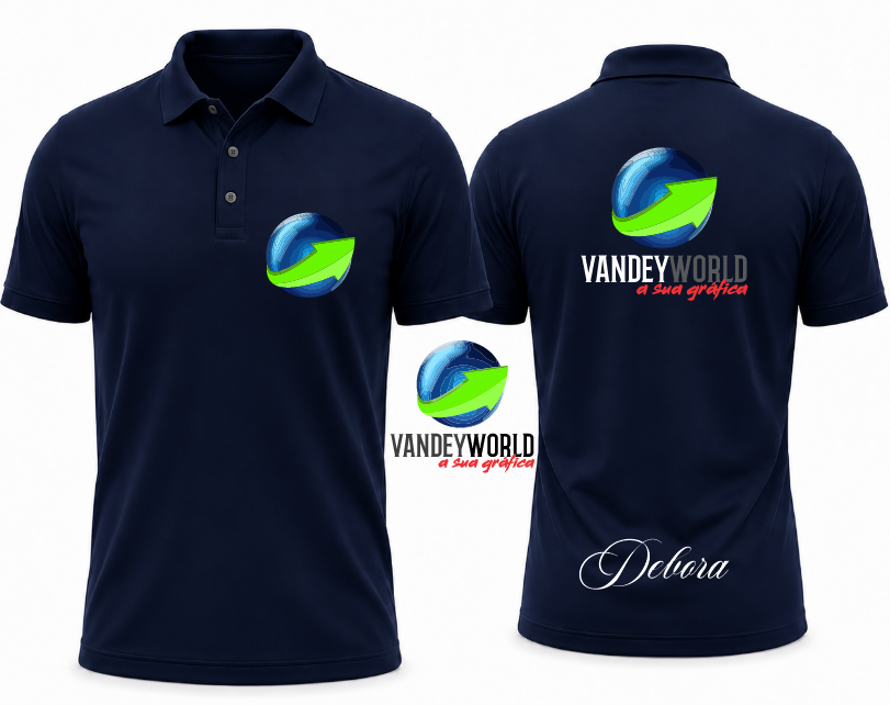 CAMISA POLO DTF PEITO E COSTA E NOME