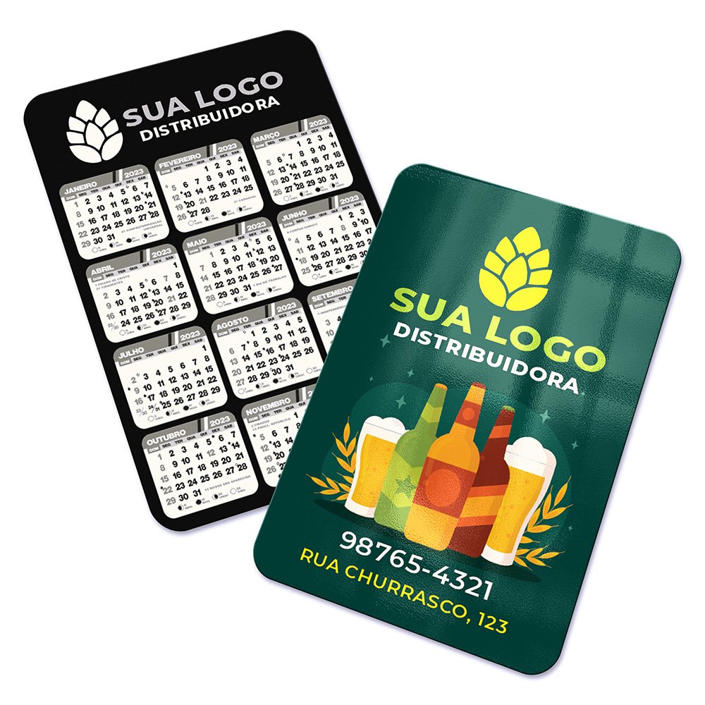 250 - CALENDÁRIO DE BOLSO - 9,5x6,5 - 4X1