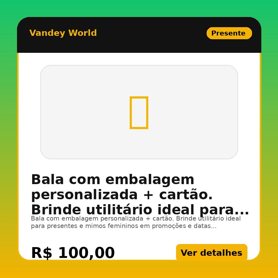Bala com embalagem personalizada + cartão. Brinde utilitário ideal para presentes e mimos femininos em promoções e datas comemorativas.