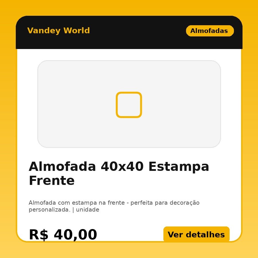Almofada 40x40 Estampa Frente