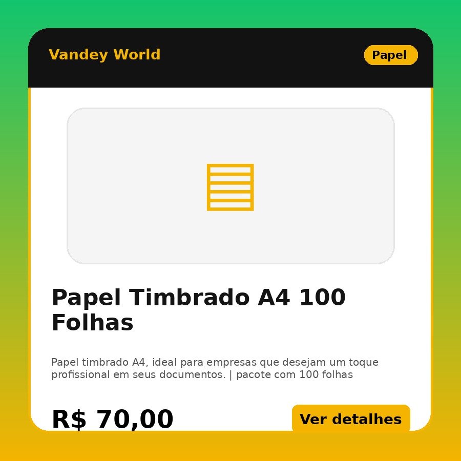 Papel Timbrado A4 100 Folhas