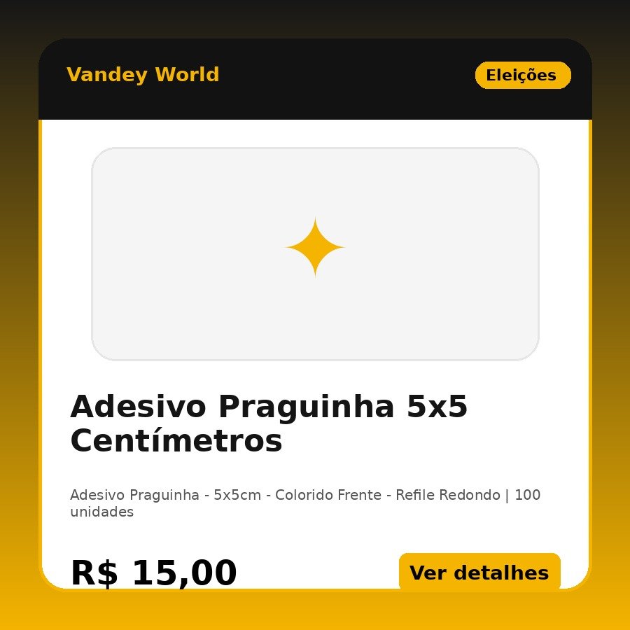 Adesivo Praguinha 5x5 Centímetros