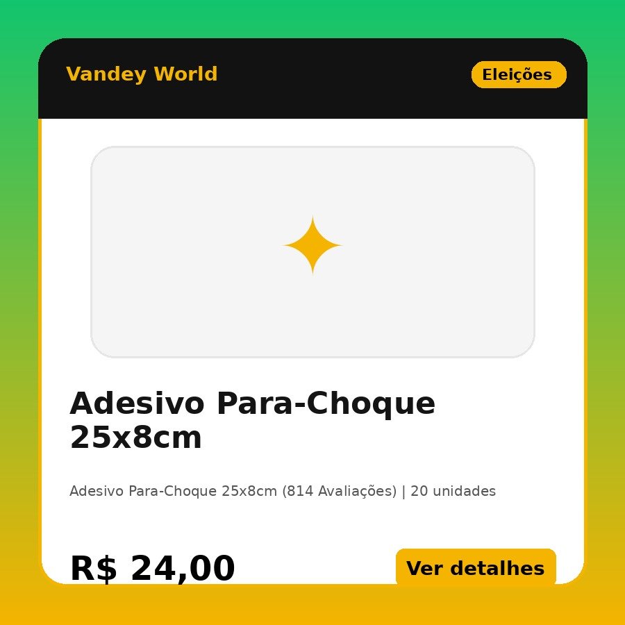 Adesivo Para-Choque 25x8cm