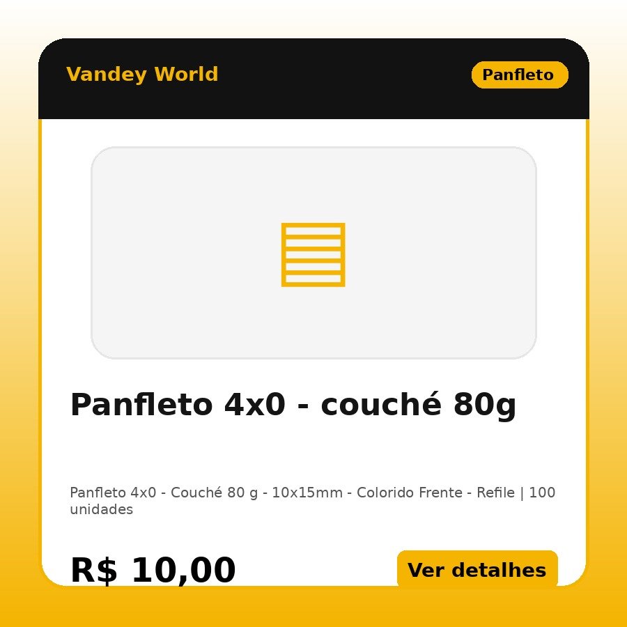 Panfleto 4x0 - couché 80g