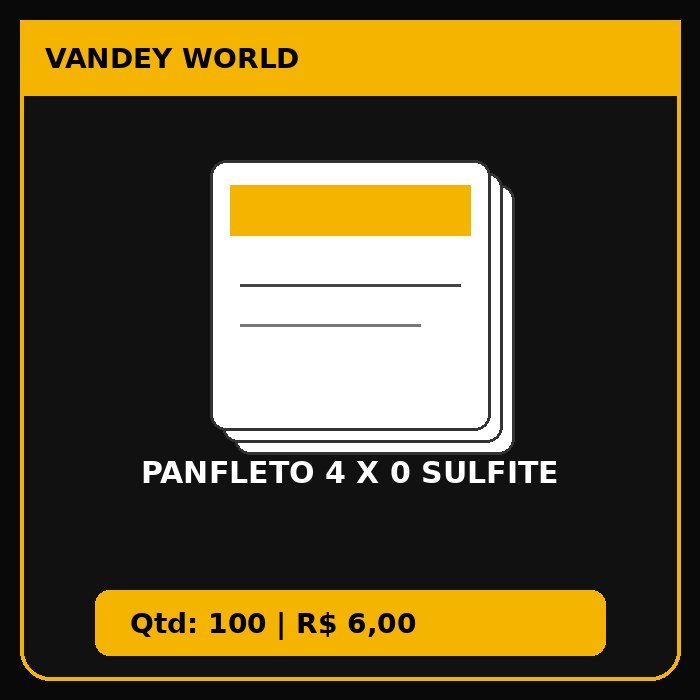 Panfleto 4 x 0 sulfite
