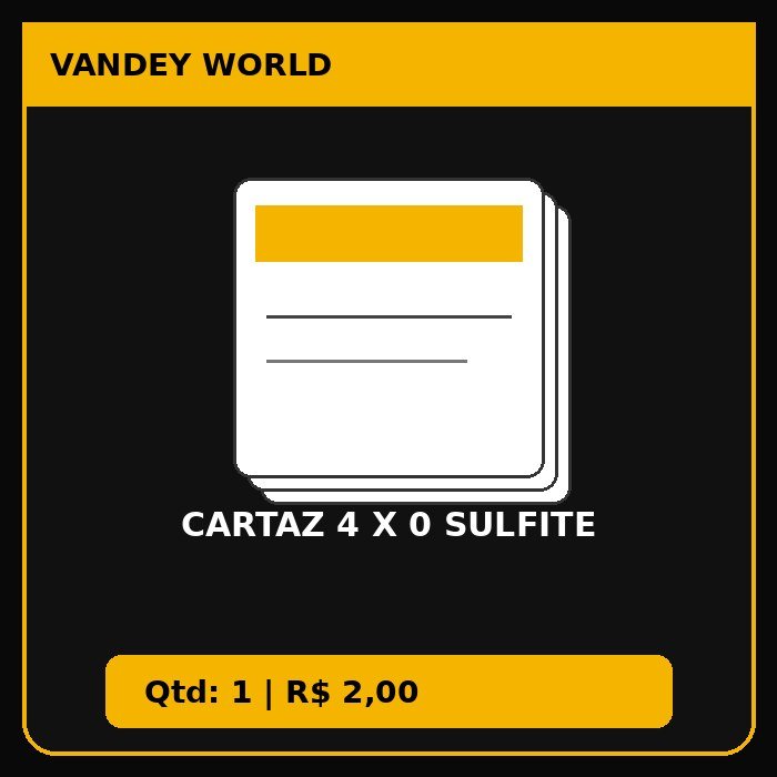 Cartaz 4 x 0 sulfite