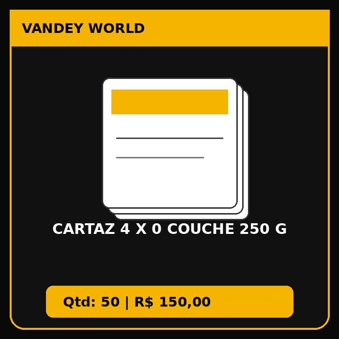Cartaz 4 x 0 couche 250 g