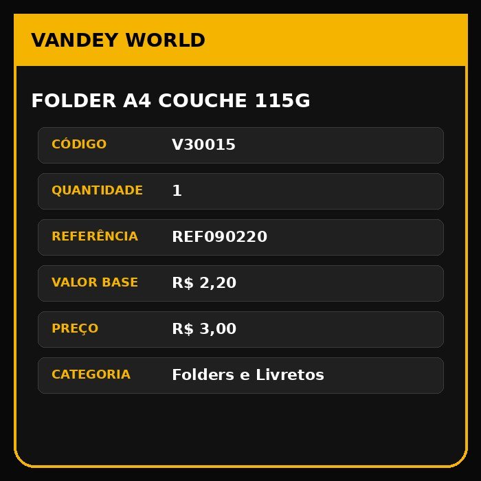 Folder A4 Couche 115g