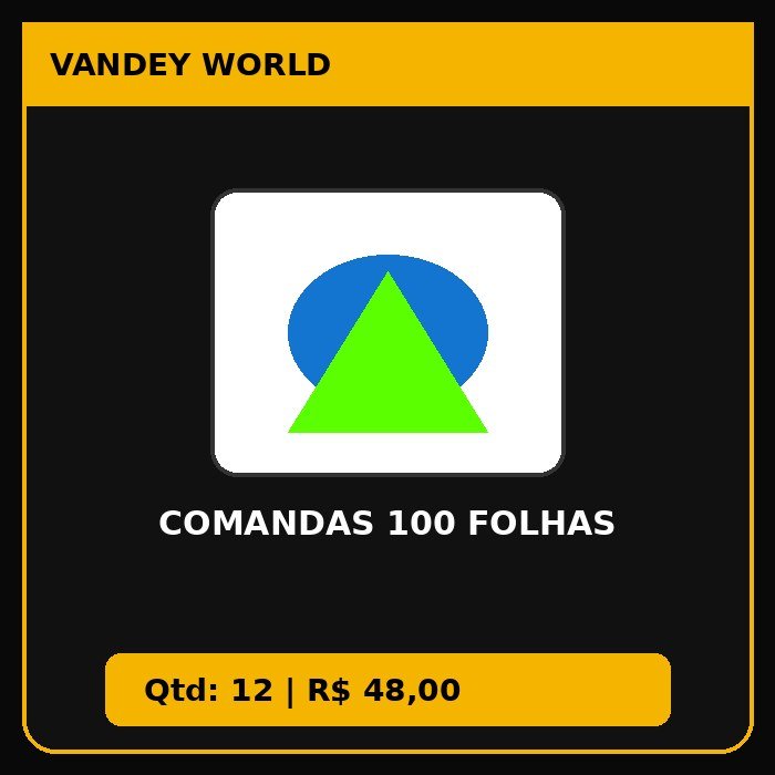 COMANDAS 100 FOLHAS