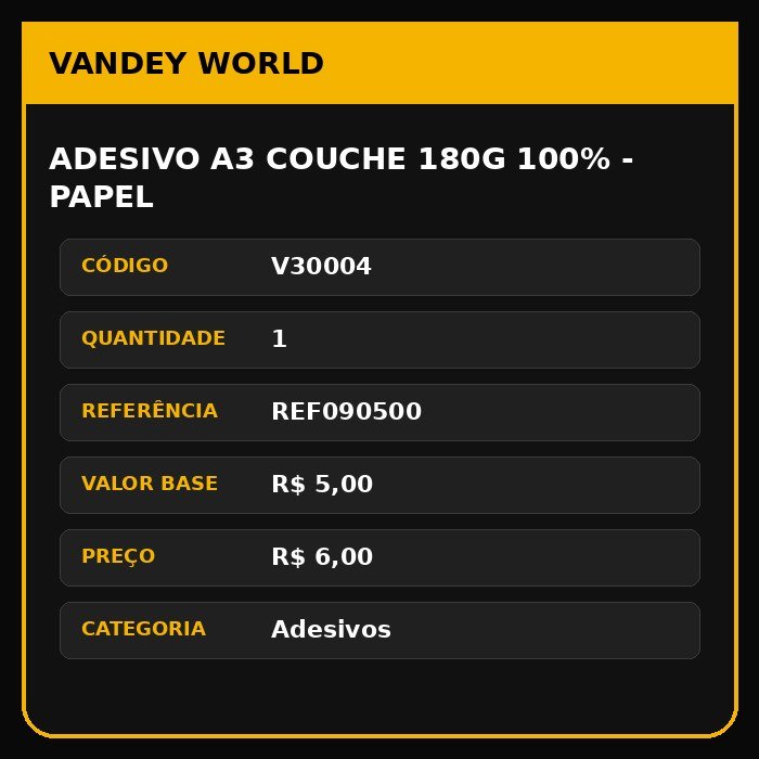 ADESIVO A3 Couche 180G 100% - PAPEL
