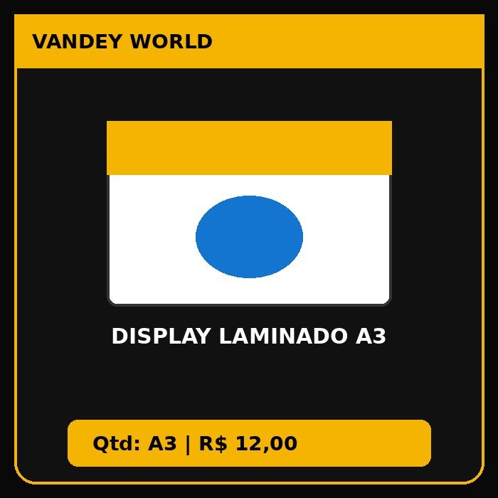 DISPLAY LAMINADO A3