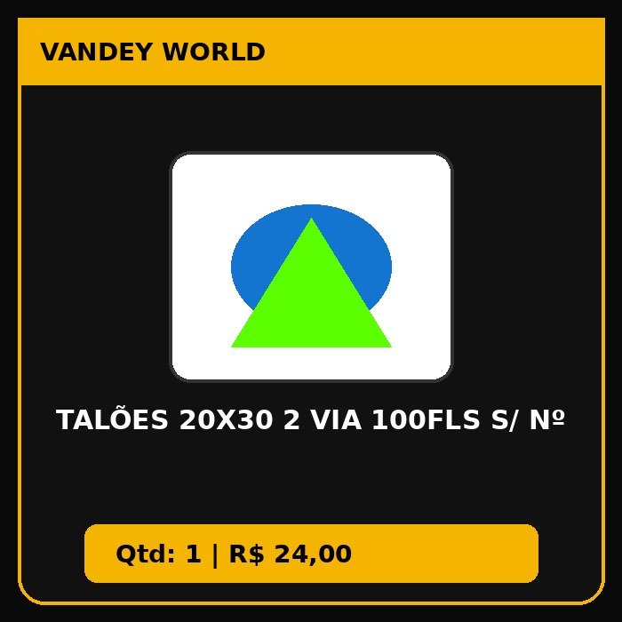 Talões 20X30 2 Via 100Fls S/ Nº