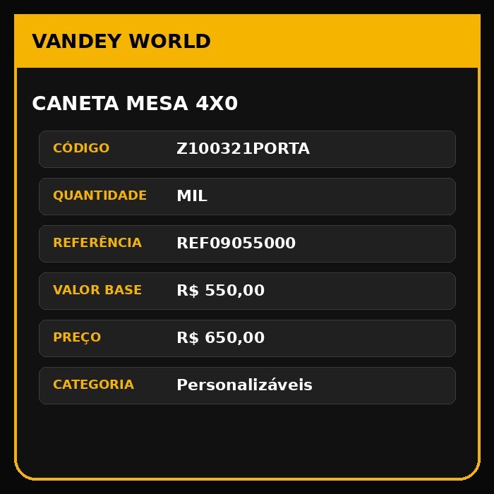 CANETA MESA 4X0