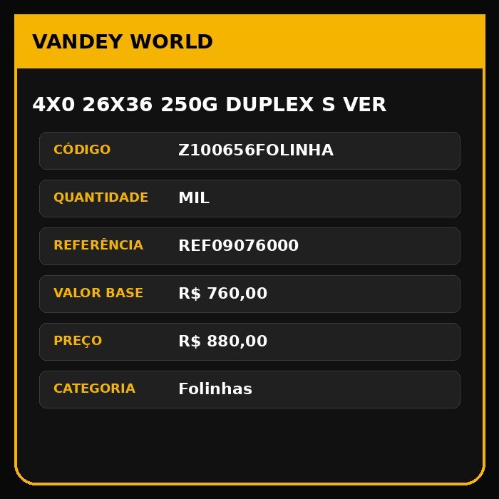 4X0 26X36 250G DUPLEX S VER