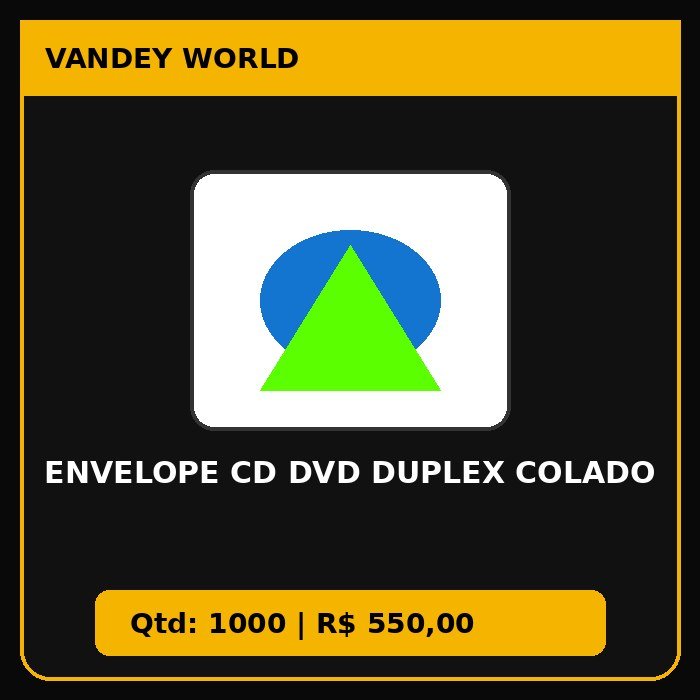 ENVELOPE CD DVD DUPLEX COLADO