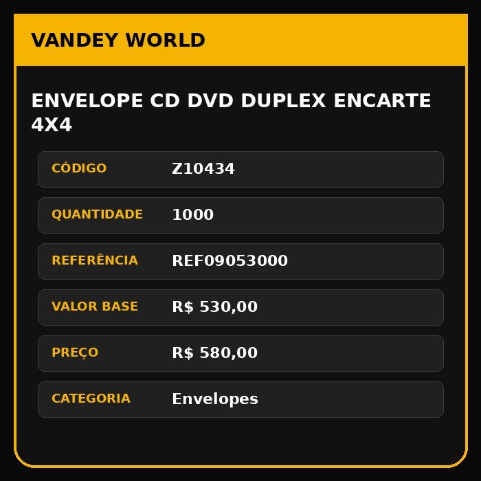 ENVELOPE CD DVD DUPLEX ENCARTE 4X4
