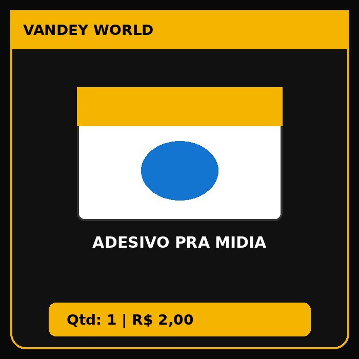 ADESIVO PRA MIDIA