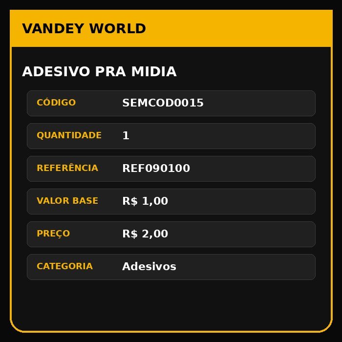 ADESIVO PRA MIDIA
