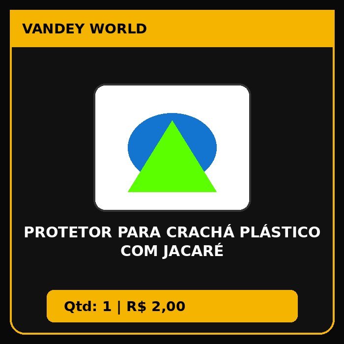 PROTETOR PARA CRACHÁ PLÁSTICO COM JACARÉ