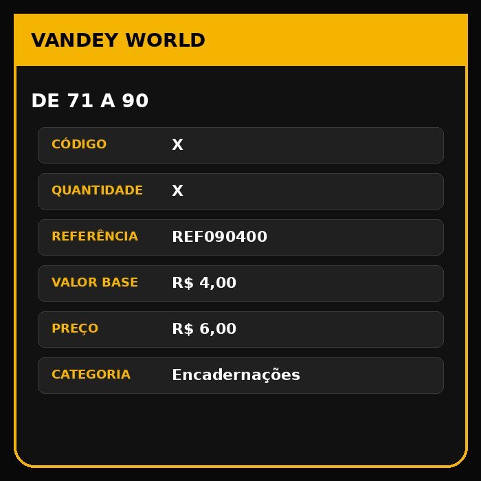 DE 71 A 90