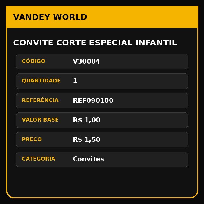 CONVITE CORTE ESPECIAL INFANTIL