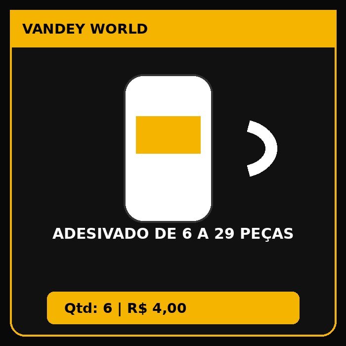 ADESIVADO DE 6 A 29 PEÇAS