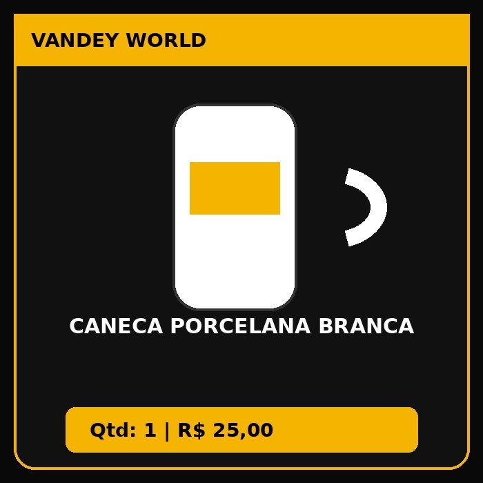 CANECA PORCELANA BRANCA