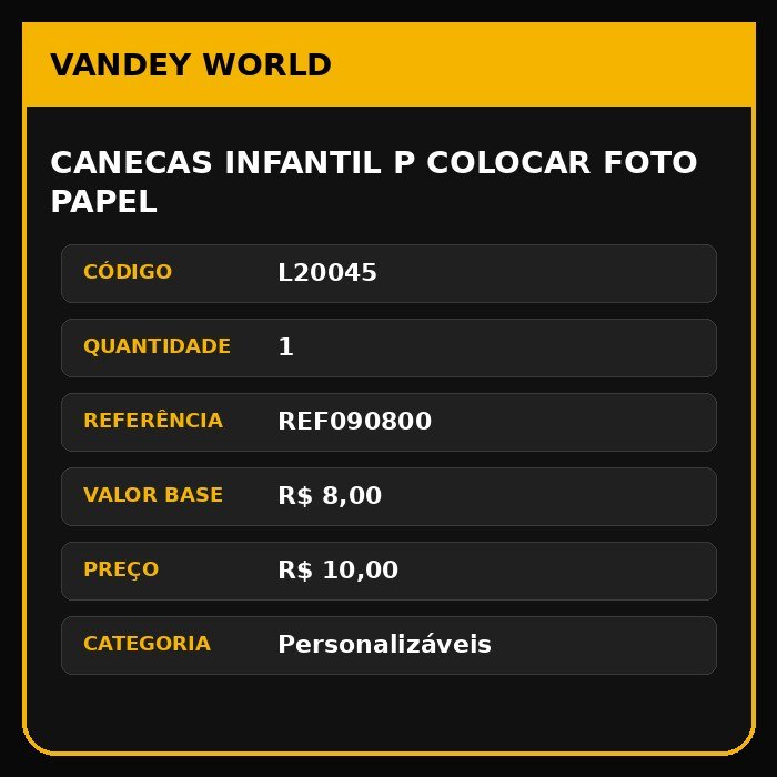 CANECAS INFANTIL P COLOCAR FOTO PAPEL