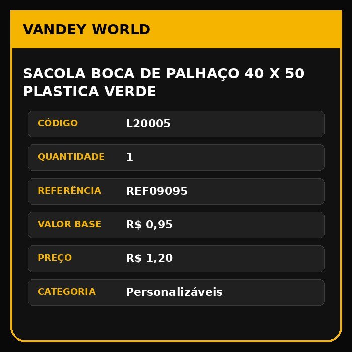 SACOLA BOCA DE PALHAÇO 40 X 50 PLASTICA VERDE